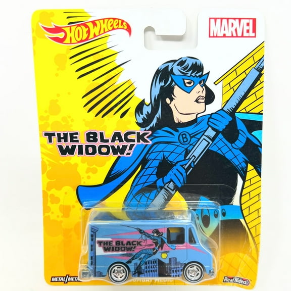 Hot Wheels Marvel The Black Widow Character Car Real Riders