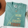 thumbnail image 4 of Here Fishy Fishy Fishy T-Shirt – Funny Fishing Tee for Men & Women – Playful Angler Shirt with Rod & Fish Graphic, 4 of 6