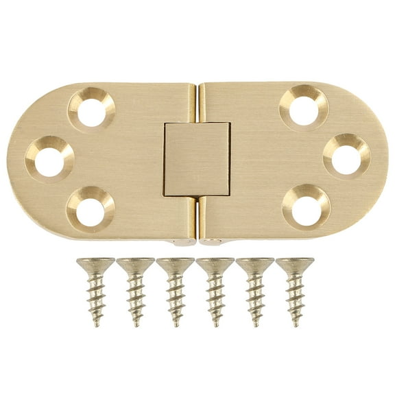 Spatiy 1 Pc Brass Butler Tray Hinge 180 Degree Thicken Folding Hinge Folding Table Hinge with Screws for Cabinet Door Desk