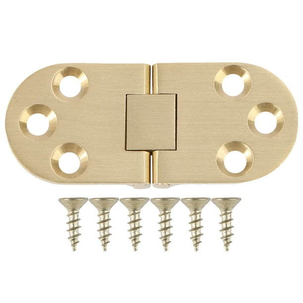 GAXIRE Conectores de bisagras de latón macizo con tornillos para puertas de gabinetes y mesas plegables.