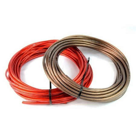 8 Gauge 50ft Black & 50ft Red Power/Ground Wire for Car Audio Amplifier (The Best Amplifier For Car Audio)