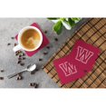 thumbnail image 3 of Letter W Initial Monogram - Maroon and White Foam Coaster Set of 4, 3 of 3