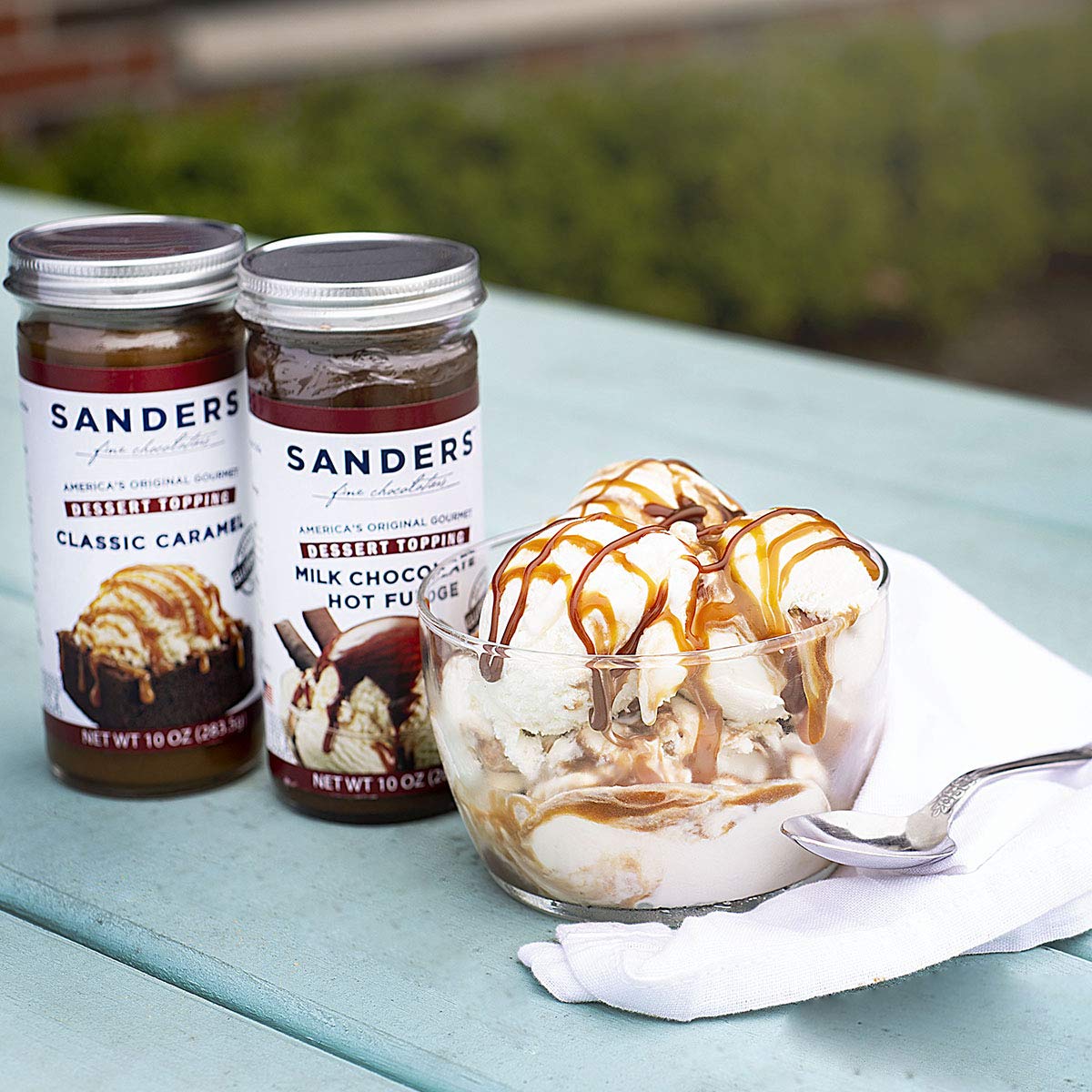 Sanders Milk Chocolate Hot Fudge Dessert Topping, 20 OZ  (Pack of 12)