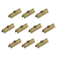 thumbnail image 1 of Unique Bargains 180Pack Ribbon Crimp Clamp Ends 22mm Cord End Clasp for DIY Craft Bronze Tone, 1 of 7