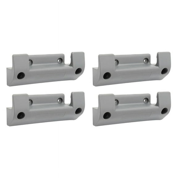 4Pcs Garden Hose Reel Holder PVC Wall Mounted Garden Hose Hanger Pipe Holder with 8Pcs Expansion Screws,4 * Garden Hose Reel Holder 16 * Screws,gray