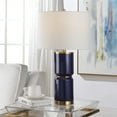 thumbnail image 2 of Uttermost 1-Light Coastal Ceramic Table Lamp in Royal Blue/Antique Gold, 2 of 7