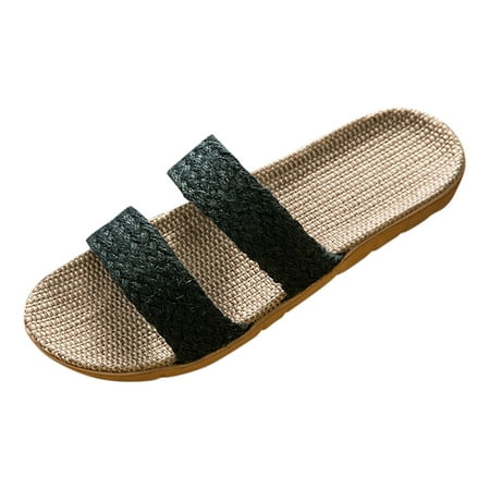 

Cathalem Summer Women s Home Interior Floor Thick Sole Anti Slip Slippers Household Slippers Black 39