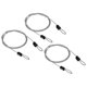 thumbnail image 1 of Cable de Seguridad 2.5mm x 1m/3.3ft con Recubrimiento para Cerradura de Equipaje con Doble Bucle, Claro, 3 Paquete, 1 of 5