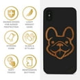 thumbnail image 4 of Case Yard Wooden Case for iPhone-X Soft TPU Silicone cover Slim Fit Shockproof Wood Protective Phone Cover for Girls Boys Men and Women Supports Wireless Charging Dog Face Design, 4 of 7