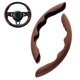 thumbnail image 3 of 1 Par de para Vonte, Cómodas, Antideslizantes, Transpirables, Universales, Decorativas, para Vehículos de 38 Cm de Diámetro, Camiones, Hombre Ante Marrón Soledad Cubierta del volante, 3 of 10