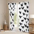 thumbnail image 3 of Manfei Abstract Art Cat Blackout Curtains, Simple Animal Window Curtains Pack of 2 (38x45 Each), Black White, 3 of 6
