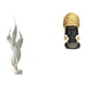 thumbnail image 1 of Escultura De Resina Moderna De Mujer Africana Inspirada En Plumas, Figura Decorativa De Colección Para El Hogar, La Oficina, La Chimenea, El Gabinete, La Mesa, Adorno, 1 of 8