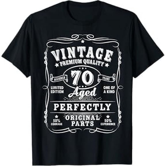 Vintage 70th Birthday Decorations Men Funny 70 Birthday T-Shirt