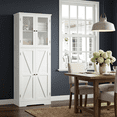 thumbnail image 6 of Homfa 67" Farmhouse Kitchen Pantry Storage Cabinet with Glass Doors, Freestanding Cupboard Storage Cabinet for Small Space, White, 6 of 8