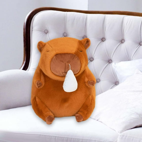 DOLITY Capybara Plush Doll Toy with Pullable Snot Bubbles Comfortable Gifts for kid