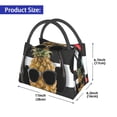 thumbnail image 2 of Easygdp Pineapple With Black Glasses Bolsa de Almuerzo Insulada Reutilizable, Bolsa de Mano y Bandolera para Oficina, Trabajo, Viajes, 2 of 6