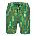thumbnail image 3 of Cauagu Pineapples1 Print Men's Swim Trunks,Hawaiian Bathing Suit Swimsuits Beach Shorts with Pockets for Men Quick Dry Swimming Board Shorts-XX-Large, 3 of 6