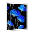 thumbnail image 2 of Designart 'Detail of Blue Flowers On Black Background II' Traditional Framed Art Print, 2 of 4