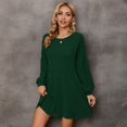 thumbnail image 2 of Womens Fall and Winter Fashion Dresses Sexy Slim Package Round Neck Long Sleeve Winter Knit Sweater Dress 2024, 2 of 4