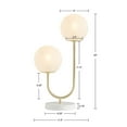 thumbnail image 5 of 510 Design Modern Metal 2-Light Globe Table Lamp, Gold/White, 5 of 5