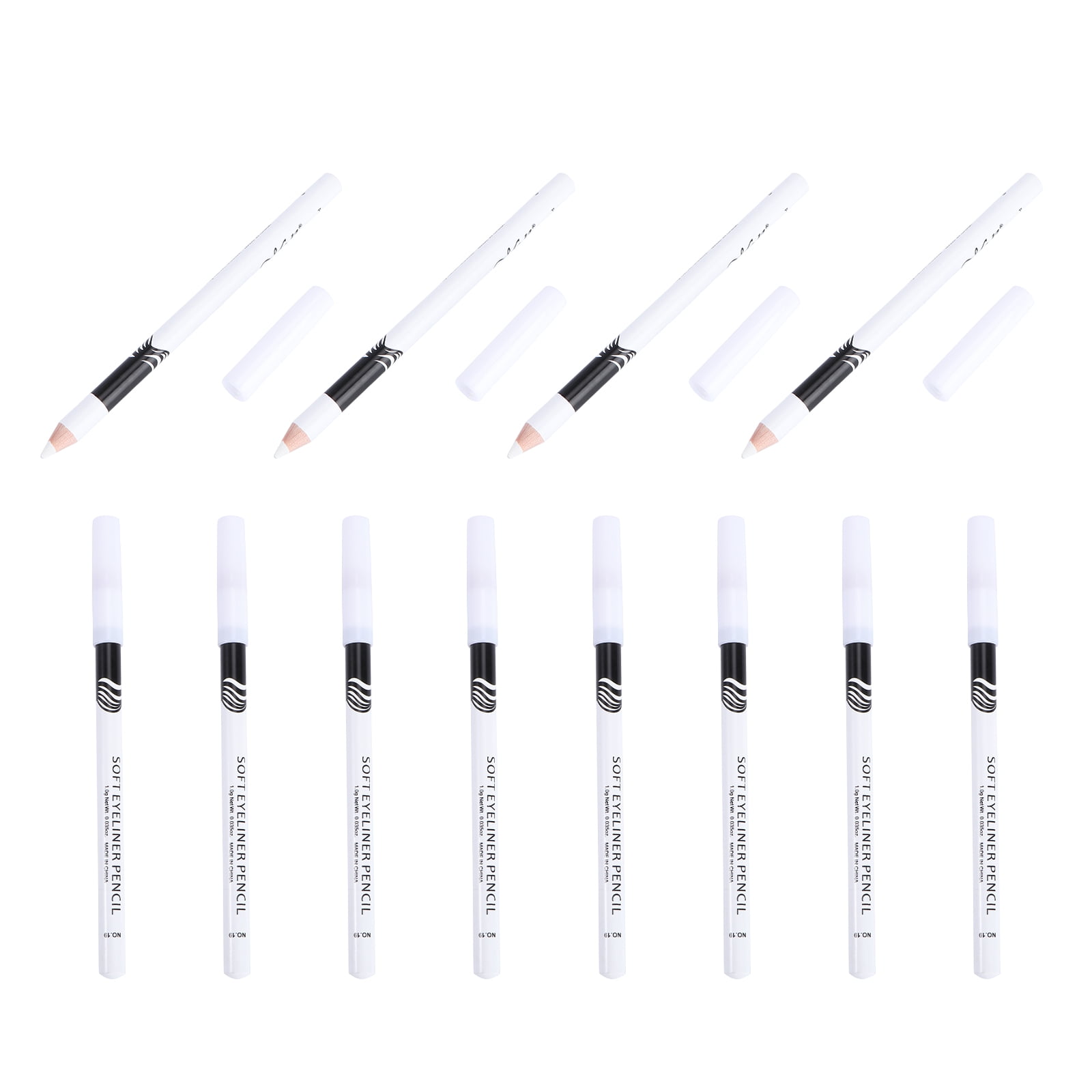 12pcs Highlighter Eyeliner Pen Eyeshadow Pencil White Eyeliner Pencil Makeup Pen