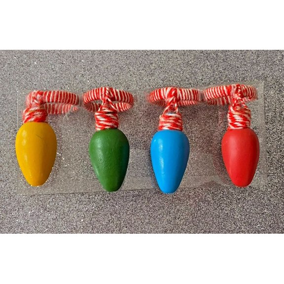 New Bed Bath & Beyond Christmas Light Bulb Napkin Rings X 4 Free Ship