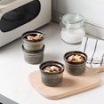 thumbnail image 4 of Ceramic Ramekins 5.5 oz, Porcelain Ramekins set of 4, Oven Safe, Small Oven Safe Baking Dishes/Cups - For Personal Pudding, Creme Brulee, Souffle, Serving Dip, Custard, Ice Cream-Caramel Brown, 4 of 6