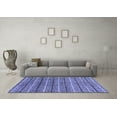 thumbnail image 3 of Ahgly Company Machine Washable Indoor Rectangle Abstract Blue Modern Area Rugs, 2' x 4', 3 of 4