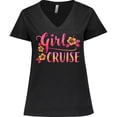 thumbnail image 3 of Inktastic Girl Cruise with flowers Women's Plus Size V-Neck T-Shirt, 3 of 5