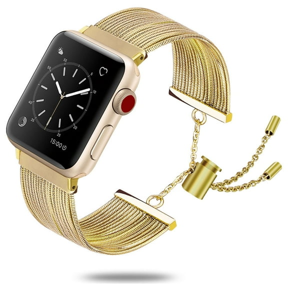 Replacement Fashion Band Compatible with Apple Watch 38mm 40mm 41mm, 42mm 44mm 45mm for iWatch Band Series 8 7 6 5 4 3 2 1 & SE Metal Adjustable Bracelet for Women