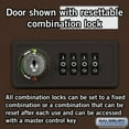 thumbnail image 3 of Salsbury Industries 19038-15ZRC Cell Phone Storage Locker - 3 Door High Unit (8 Inch Deep Compartments) - 15 A Doors - Bronze - Recessed Mounted - Resettable Combination Locks, 3 of 4