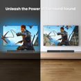 thumbnail image 4 of MZEIBO Barra de Sonido para Smart TV, Barra de Sonido Bluetooth de 80 W Diseño Desmontable 2 en 1, Graves Profundos, Sonido Envolvente de Cine en Casa, Conexiones ARC/Ópticas/AUX para TV/PC/Juegos/Pro, 4 of 5