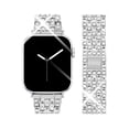 thumbnail image 1 of WorryFree Gadgets Metal Bling Band Compatible with Apple Watch Band 42mm 44mm 45mm iWatch Strap Wristband for Men Women iWatch Band Series 8 7 6 SE 5 4 3 2 1 - Silver, 1 of 5