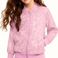 thumbnail image 3 of Teylalorva Girl'sOuterwear Jackets Sequin Sparkly Jacket Casual Party Carnival Winter Coat for Girls（2-10） Pink Size 3T, 3 of 7