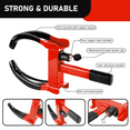thumbnail image 3 of 2 Packs Heavy Duty Trailer Wheel Clamp, Red/Black Universal Security Tire Lock, Adjustable Anti Theft Lock for Trailers SUV Boats ATVs Motorcycles Golf Cart, 6 Alike Keys, 3 of 6