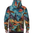 thumbnail image 7 of Wukai Galactic Jungle Dinosaurs Print Men Hoodies Fleece Sweatshirts Long Sleeve Sweaters Pullover Fall Outfits Winter Clothes-Medium, 7 of 7