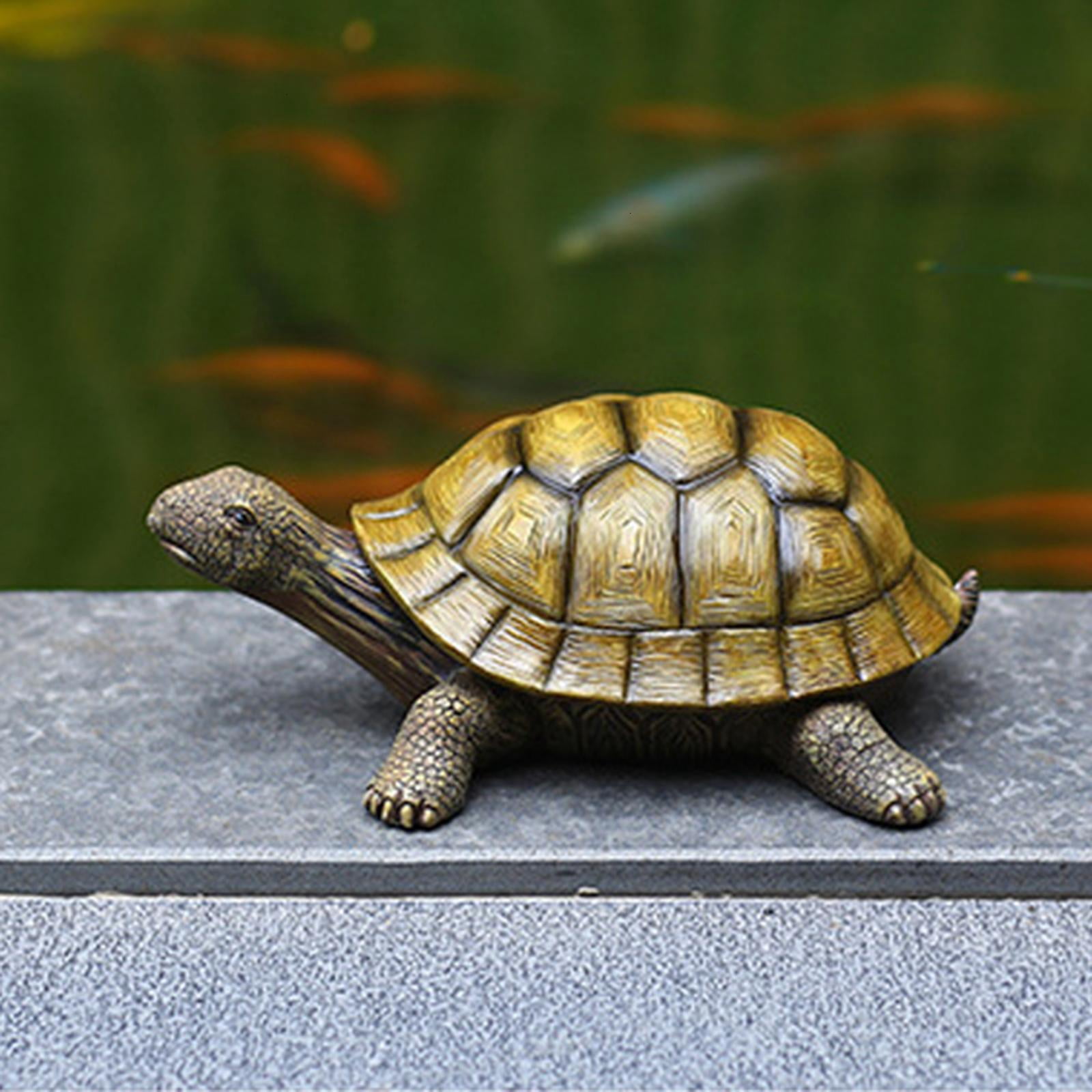 Resin for Turtle Statue Lucky Fengshui Ornament Art Decor for Indoor Outdoor Garden Yard Decoration Figur