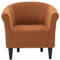 thumbnail image 2 of Fox Hill Trading Marlee Traditional Polyester Fabric Club Chair in Burnt Orange, 2 of 4