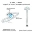 thumbnail image 6 of Rosec Jewels Aquamarine Promise Ring for Women - Real Aquamarine Diamond Ring - AAA Quality - Ready to Gift for Valentines, 18K White Gold, US 3.50, 6 of 9