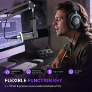 FIFINE AM8 Dynamic Microphone with Boom Arm Stand, USB XLR Gaming Microphone Kit for PC Computer PS5 with RGB, Mute, Headphone Jack for Streaming AM8T