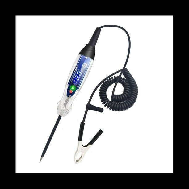 Luz de Prueba de AutomóVil 4-60V DC Probador de Circuito LED Digital, Probador de LáMpara con VoltíMetro, Probador de Voltaje AutomáTico