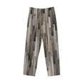 thumbnail image 4 of Sigee Wooden Texture Print Men's Pajama Pants - Soft Lounge Sleep Bottoms with Elastic Waistband and Pockets-Large, 4 of 9