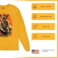 thumbnail image 6 of Apocalypse Reaper Long Sleeve T-shirt Fantasy Skeleton Knight with a Sword Medieval Legendary Creature Dragon Wizard, 6 of 7