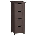 thumbnail image 3 of ZENSTYLE Bathroom Floor Cabinet Wood Free Standing Storage Organizer with 4 Drawers Brown, 3 of 8