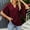 Wine, variant on Women's Casual Chiffon Blouse Tops 3/4 Ruffled Sleeve V Neck Loose Fit Blouses Shirts