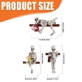 thumbnail image 4 of 4 Pack 7.5 Inch Resin Halloween Skeleton Figurines Holding Wine Bottle, Funny Gothic Skeleton Statues, Desktop Ornaments for Mantel Shelf Table Halloween Party Home Decor, 4 of 5