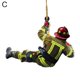thumbnail image 3 of Colgante de bombero de Navidad personalizado, árbol de Navidad, decoración del hogar, llavero con colgante periférico de coche de madera con fuego creativo, 3 of 5