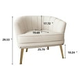 thumbnail image 5 of Andeworld Upholstered Accent Chair with Gold Metal Legs (Beige), 5 of 7