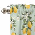 thumbnail image 4 of Kitchen Window Curtains Valance and Tier Set, Pastoral Yellow Lemon Leaf Rod Pocket Tier Curtains and Valance 3 Piece Set, Watercolor Flower Leaves Window Treatment for Bedroom Living Room, 4 of 9