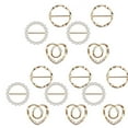 thumbnail image 2 of Scarf Ring Clips, Shirt Clips for Women Clothing, Corner Knotted Button for Women,T-shirt Clips Ties Clips Clothes Clips, Fashion Metal Round Circle Shirt Clip Buckle, 2 of 9